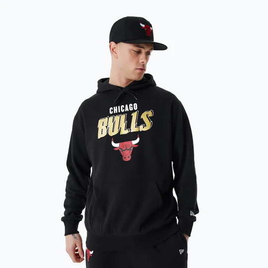 Zdjęcie produktu Bluza męska New Era Team Script OS Hoody Chicago Bulls black