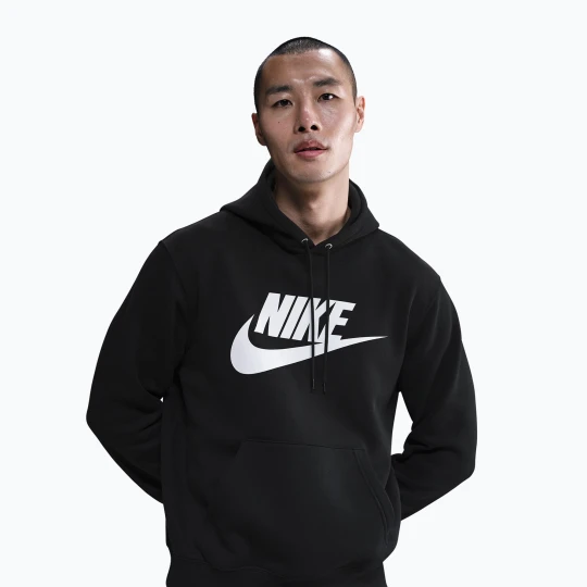 Zdjęcie produktu Bluza męska Nike Club Pullover Hoodie black / black / white