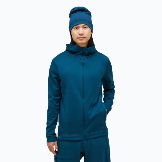 Zdjęcie produktu Bluza męska Peak Performance Rider Tech Zip Hood b42 infinity teel Niebieski