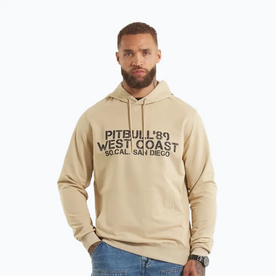 Zdjęcie produktu Bluza męska Pitbull Driving Hooded Sweatshirt pale sand Beżowy