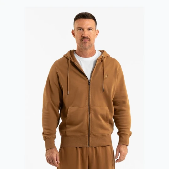 Zdjęcie produktu Bluza męska Pitbull Lancaster 2 Hooded Zip Sweatshirt honey yellow Brązowy
