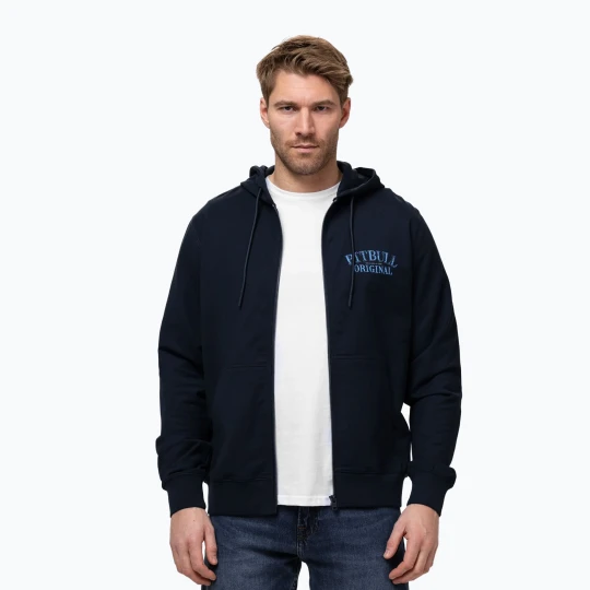Zdjęcie produktu Bluza męska Pitbull Midnight Sweatshirt Zip Hooded dark navy Granatowy
