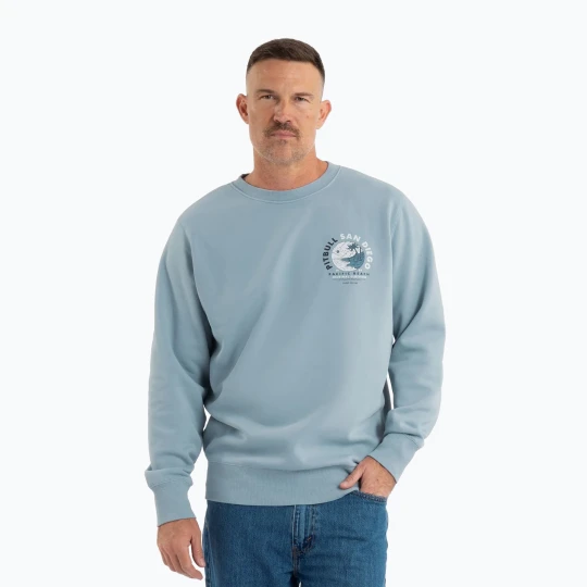 Zdjęcie produktu Bluza męska Pitbull Planet Surf Crewneck Sweatshirt light blue
