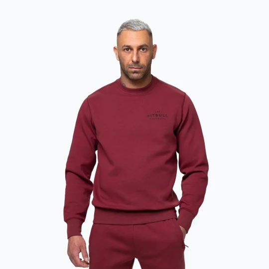 Zdjęcie produktu Bluza męska Pitbull Sampson Crewneck Sweatshirt burgundy Bordowy