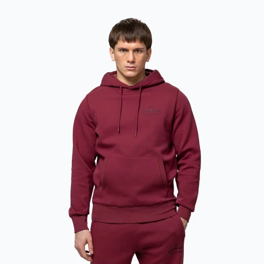 Zdjęcie produktu Bluza męska Pitbull Sampson Hooded Sweatshirt burgundy Bordowy