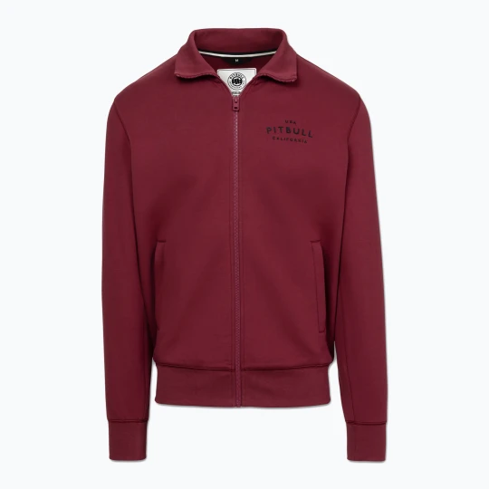 Zdjęcie produktu Bluza męska Pitbull Sampson Zip burgundy Bordowy
