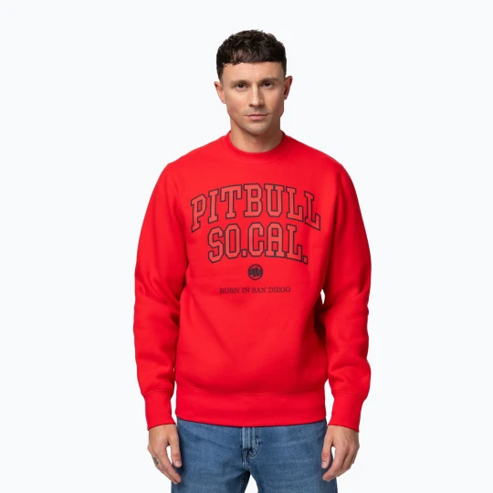 Zdjęcie produktu Bluza męska Pitbull So Cal Crewneck fluo / red