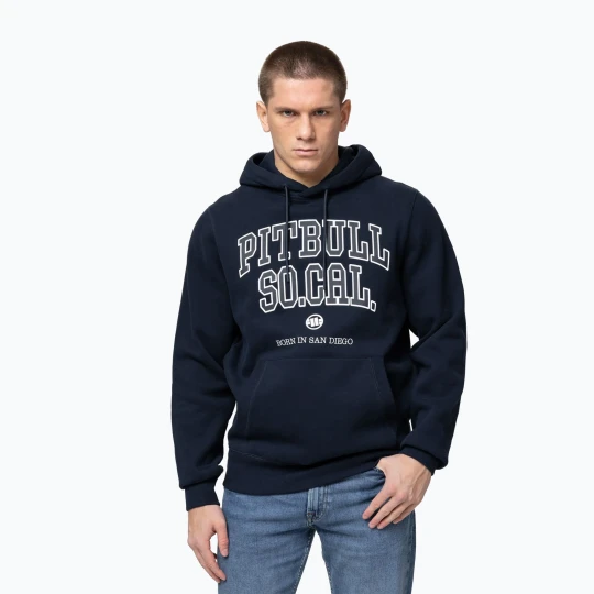 Zdjęcie produktu Bluza męska Pitbull So Cal Hooded dark navy / red Granatowy
