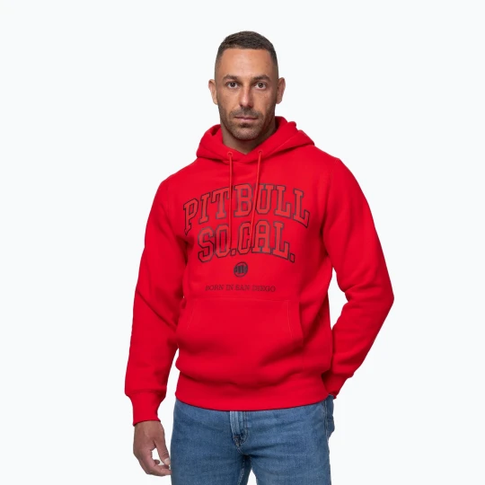 Zdjęcie produktu Bluza męska Pitbull So Cal Hooded fluo / red