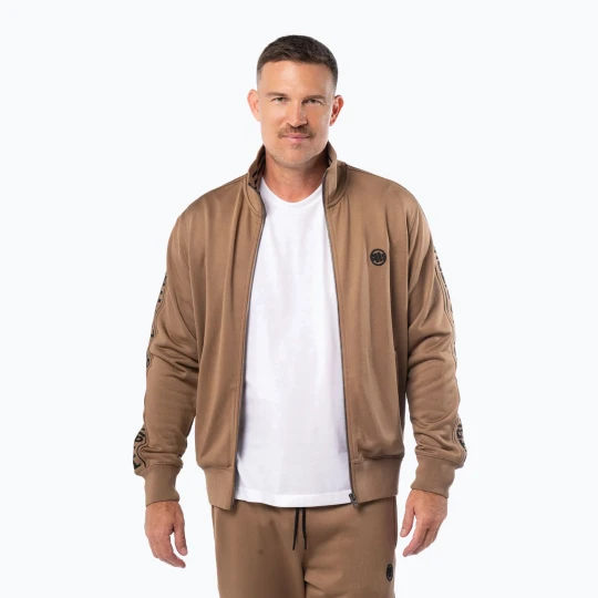 Zdjęcie produktu Bluza męska Pitbull Trackjacket Tape Logo Terry Group coyote brown