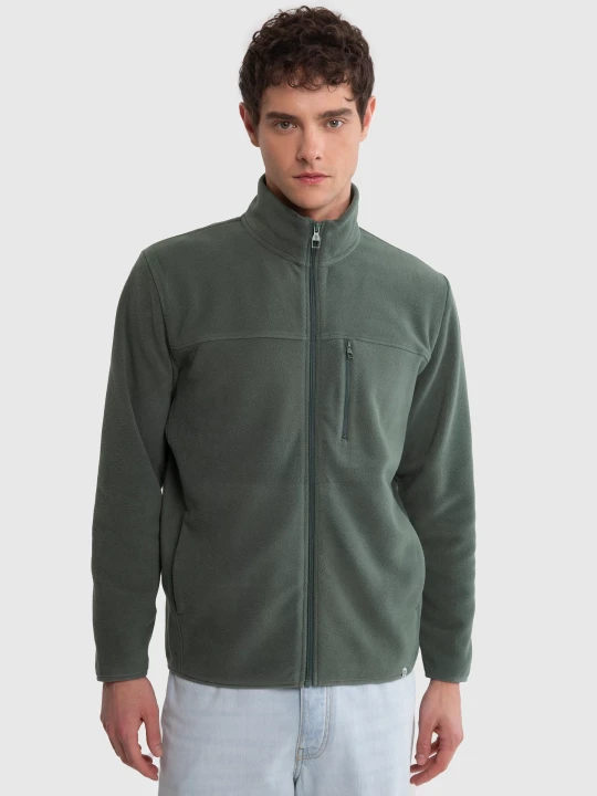 Zdjęcie produktu bluza męska polarowa rozpinana khaki malkom 303 Big Star ZIELONY
