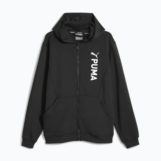 Zdjęcie produktu Bluza męska PUMA Fit Double Knit FZ Hoodie puma black