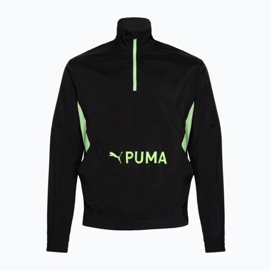 Zdjęcie produktu Bluza męska PUMA Fit Heritage Woven 1/2 Zip puma black/fizzy lime