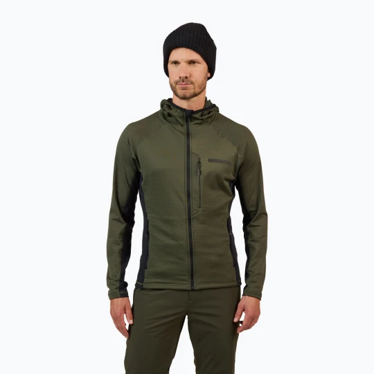Zdjęcie produktu Bluza męska Rossignol Blackside Mix Full Zip Hoodie Fleece olive shadow Zielony