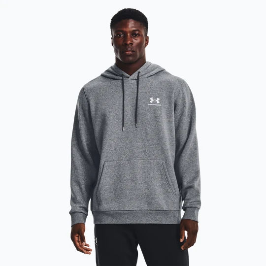 Zdjęcie produktu Bluza męska Under Armour Essential Fleece Hoodie pitch gray medium heather / white Szary