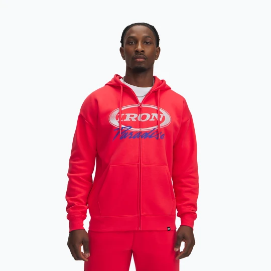 Zdjęcie produktu Bluza męska Under Armour Project Rock Icon Fleece FZ lava red