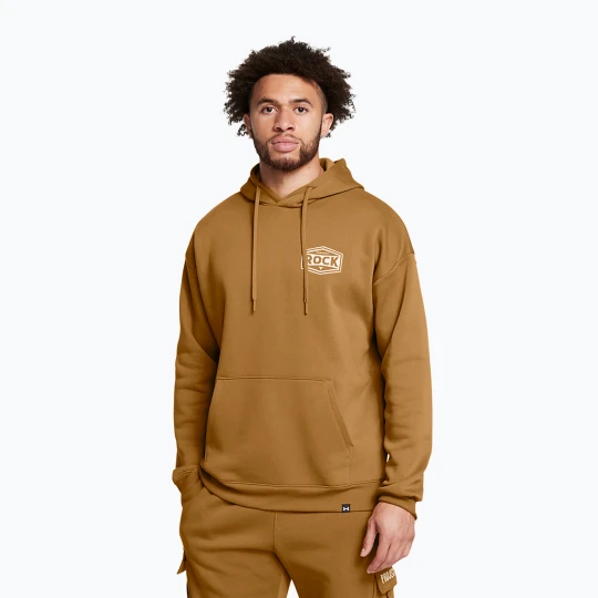Zdjęcie produktu Bluza męska Under Armour Project Rock Icon Fleece Hoodie yellow ochre / silt Brązowy