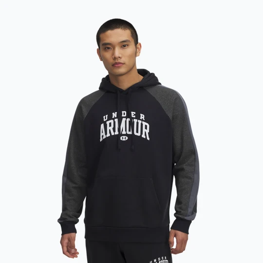 Zdjęcie produktu Bluza męska Under Armour Rival Fleece Colorblock Hoodie black / castlerock / white