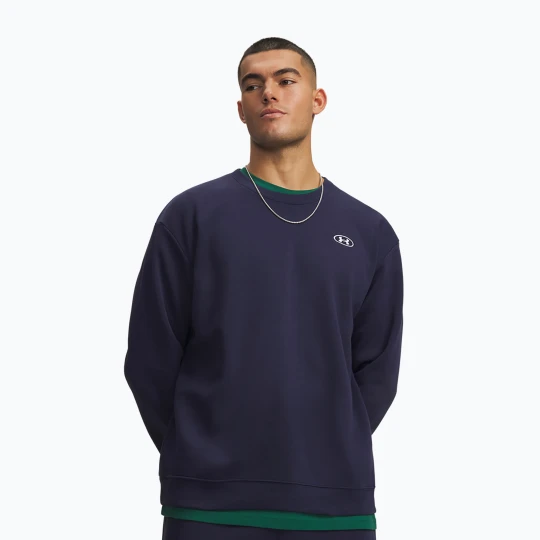 Zdjęcie produktu Bluza męska Under Armour Rival Fleece Crew midnight navy / white Granatowy