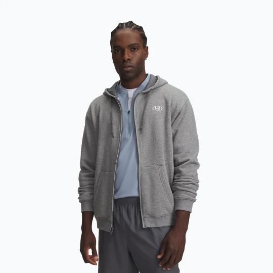 Zdjęcie produktu Bluza męska Under Armour Rival Fleece Full Zip castlerock light heather / black Szary