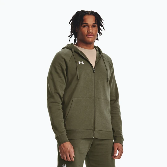 Zdjęcie produktu Bluza męska Under Armour Rival Fleece FZ Hoodie marine dd green/white