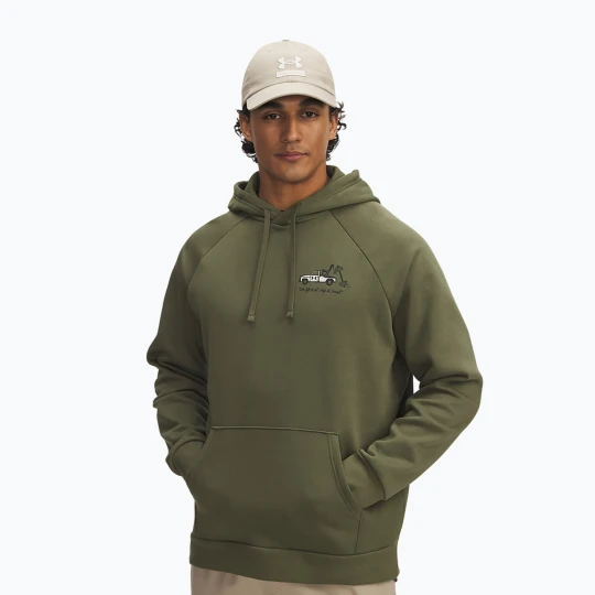 Zdjęcie produktu Bluza męska Under Armour Rival Fleece HBR Logo Hoodie marine od green / stone