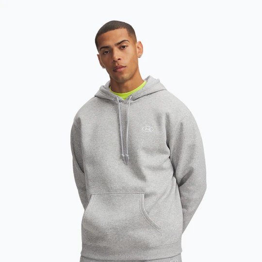 Zdjęcie produktu Bluza męska Under Armour Rival Fleece Hoodie mod gray light heather / white Szary