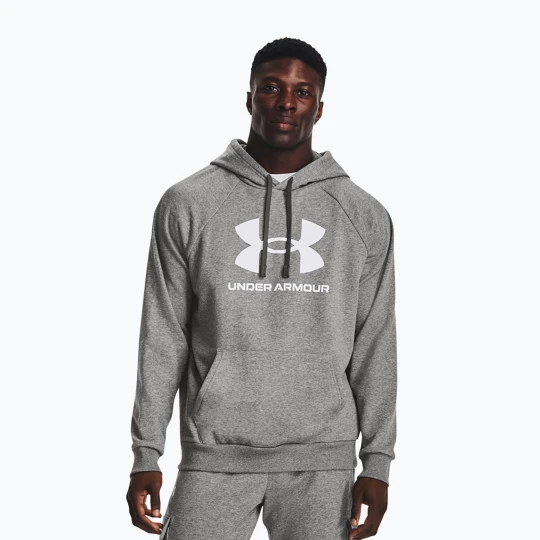 Zdjęcie produktu Bluza męska Under Armour Rival Fleece Logo HD castlerock light heather / white Szary