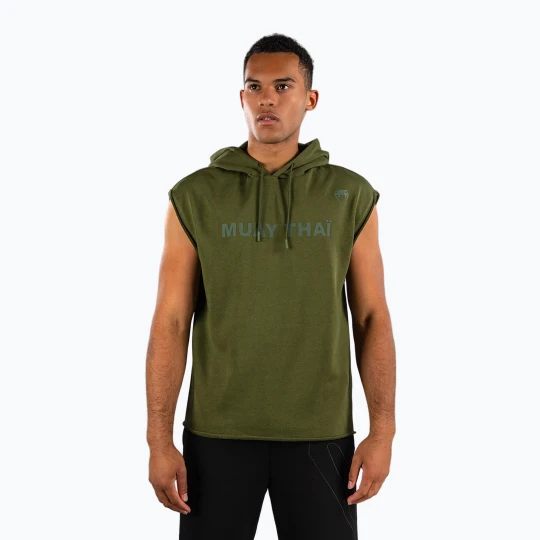 Zdjęcie produktu Bluza męska Venum Muay Thai VT Sleeveless Hoodie military green