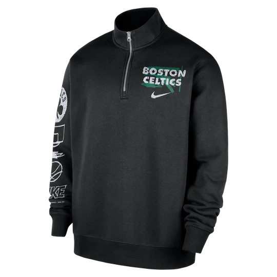 Zdjęcie produktu Bluza męska z zamkiem 1/2 Nike NBA Boston Celtics Courtside - Czerń
