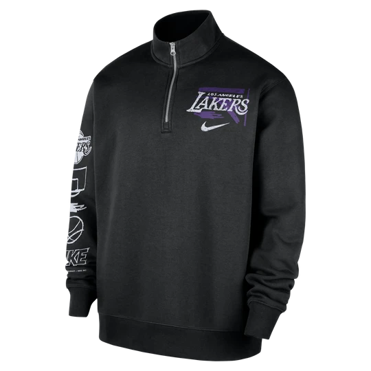 Zdjęcie produktu Bluza męska z zamkiem 1/2 Nike NBA Los Angeles Lakers Courtside - Czerń