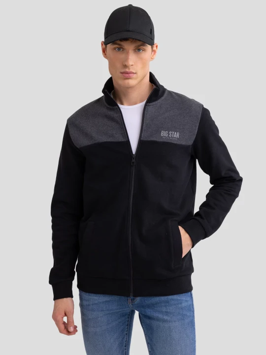 Zdjęcie produktu bluza męska ze stójką czarna joe 906 Big Star