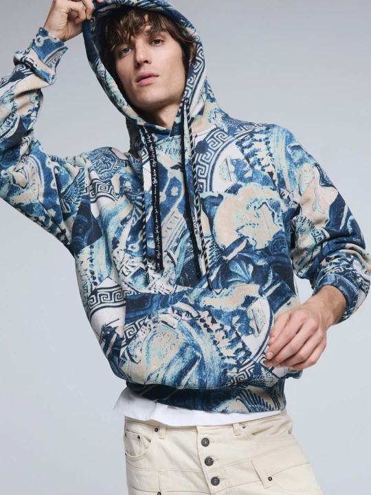 Zdjęcie produktu Bluza mozaikowa Desigual niebieski