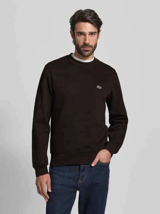Zdjęcie produktu Bluza Klasyka o klasycznym kroju z mieszanki bawełny Lacoste Ciemnobrązowy