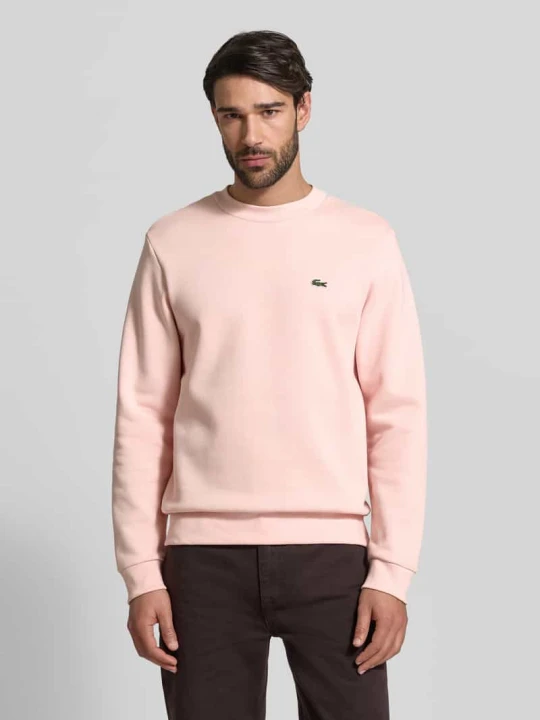 Zdjęcie produktu Bluza Klasyka o klasycznym kroju z mieszanki bawełny Lacoste Różowy