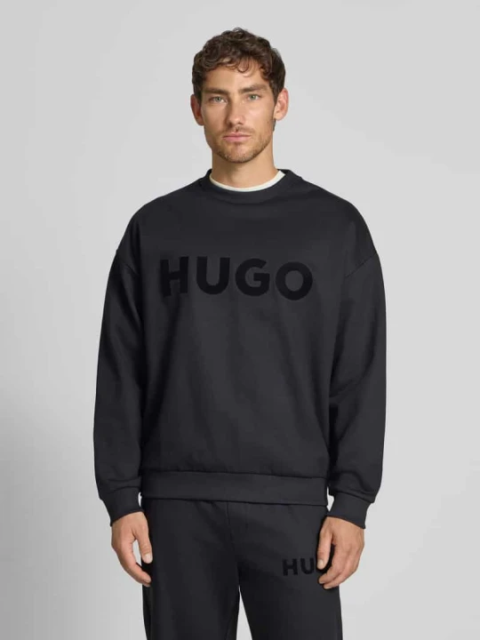 Zdjęcie produktu Bluza o kroju comfort fit z czystej bawełny model ‘DINEX’ Hugo Czarny