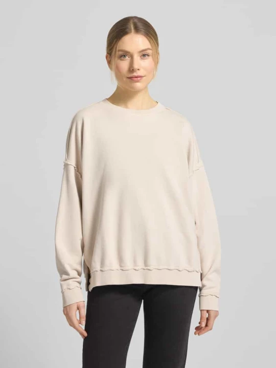 Zdjęcie produktu Bluza o kroju oversized fit z ozdobnymi bordiurami Smith & Soul Piaskowy