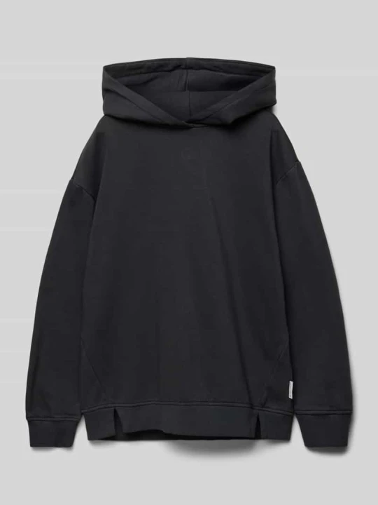 Zdjęcie produktu Bluza o kroju oversized z bawełny z kapturem i nadrukiem z tyłu Tom Tailor Czarny
