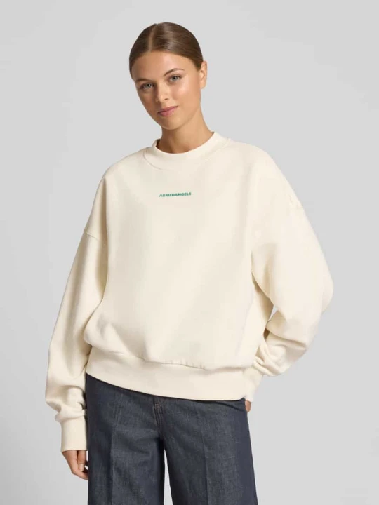Zdjęcie produktu Bluza o kroju oversized z czystej bawełny model ‘ALIZAA’ ARMEDANGELS Złamany biały