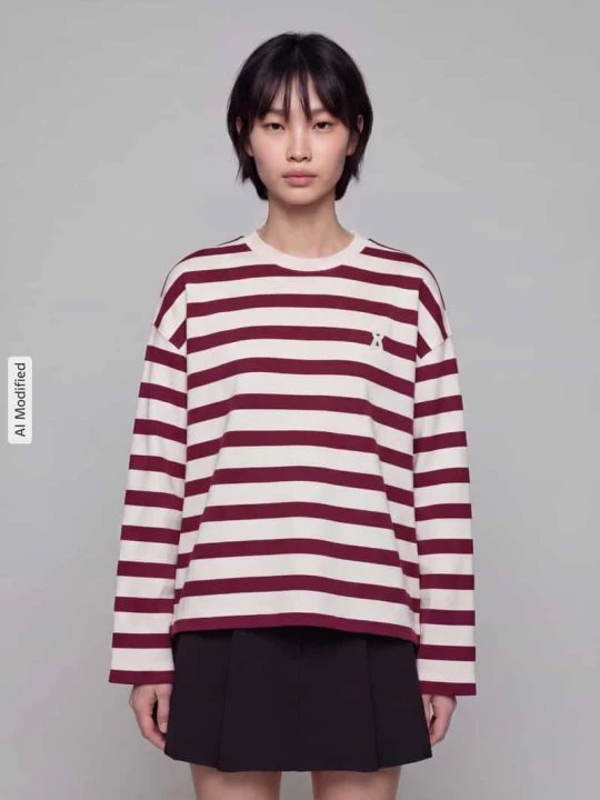 Zdjęcie produktu Bluza o kroju oversized z czystej bawełny model 'FRANKAA' ARMEDANGELS Bordowy
