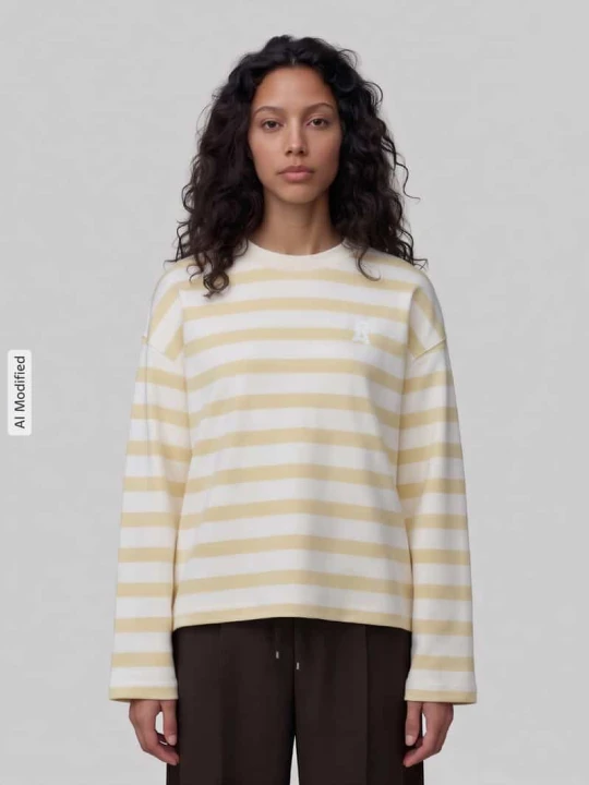 Zdjęcie produktu Bluza o kroju oversized z czystej bawełny model 'FRANKAA' ARMEDANGELS Jasnożółty