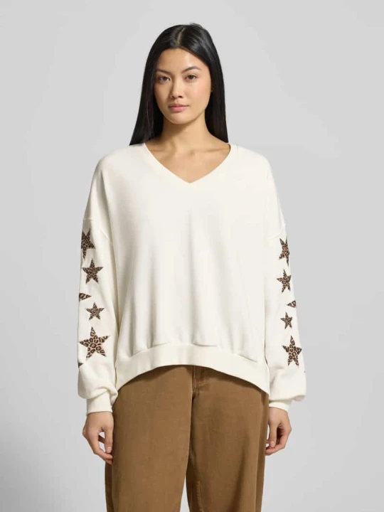Zdjęcie produktu Bluza o kroju oversized z dekoltem w serek Smith & Soul Biały