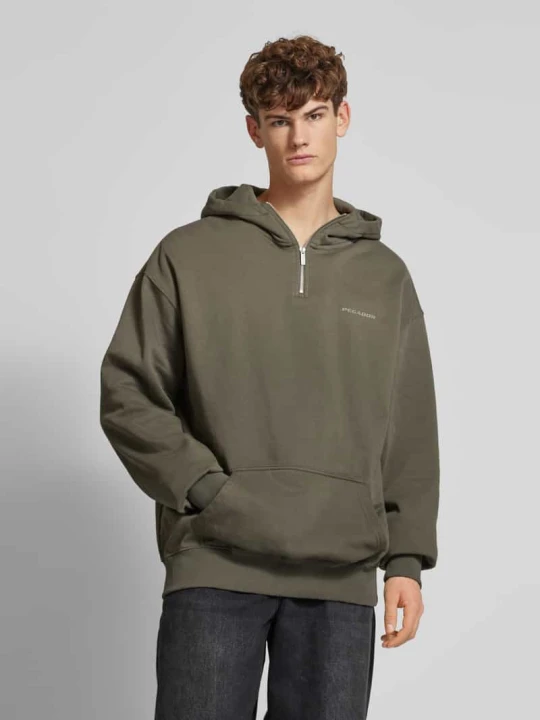 Zdjęcie produktu Bluza o kroju oversized z kapturem i listwą z zamkiem błyskawicznym Pegador Oliwkowy