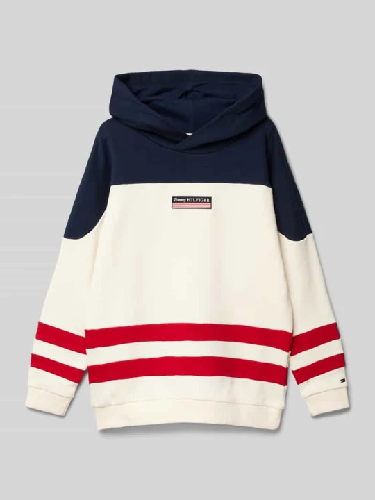 Zdjęcie produktu Bluza o kroju oversized z kapturem model ‘MONOTYPE’ Tommy Hilfiger Écru