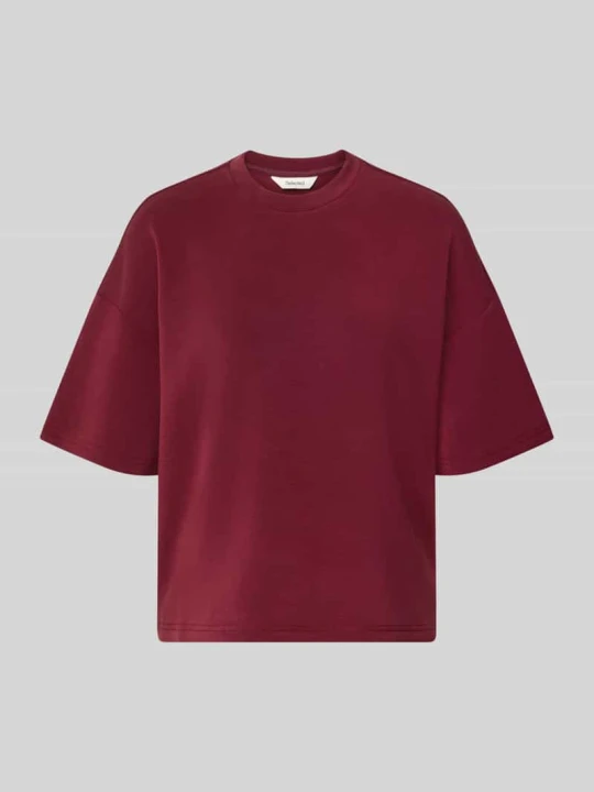 Zdjęcie produktu Bluza o kroju oversized z mieszanki modalu model 'TENNY' Selected Bordowy