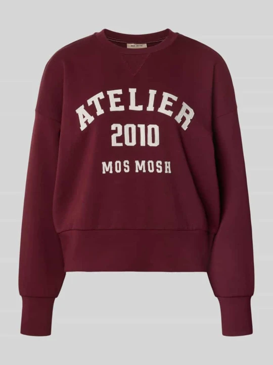 Zdjęcie produktu Bluza o kroju oversized z mieszanki wiskozy model 'Nima' MOS MOSH Bordowy