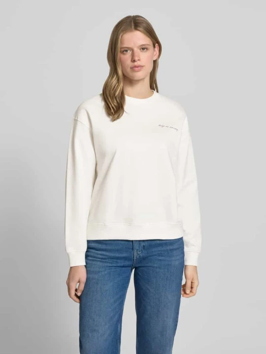 Zdjęcie produktu Bluza o kroju oversized z nadrukiem z tyłu Marc O'Polo Złamany biały