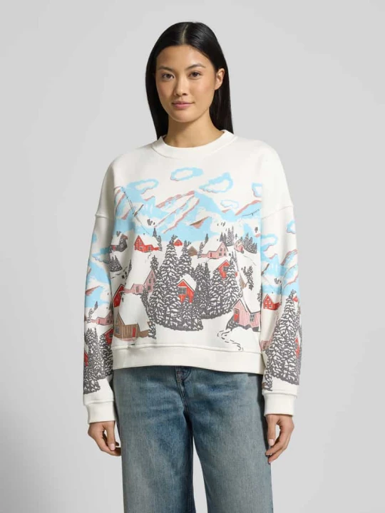 Zdjęcie produktu Bluza Oversized z prążkowanymi wykończeniami Jake*s Złamany biały