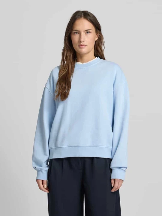 Zdjęcie produktu Bluza Oversized z prążkowanymi wykończeniami Model 'SAVAN' Samsøe Samsøe Jasnoniebieski