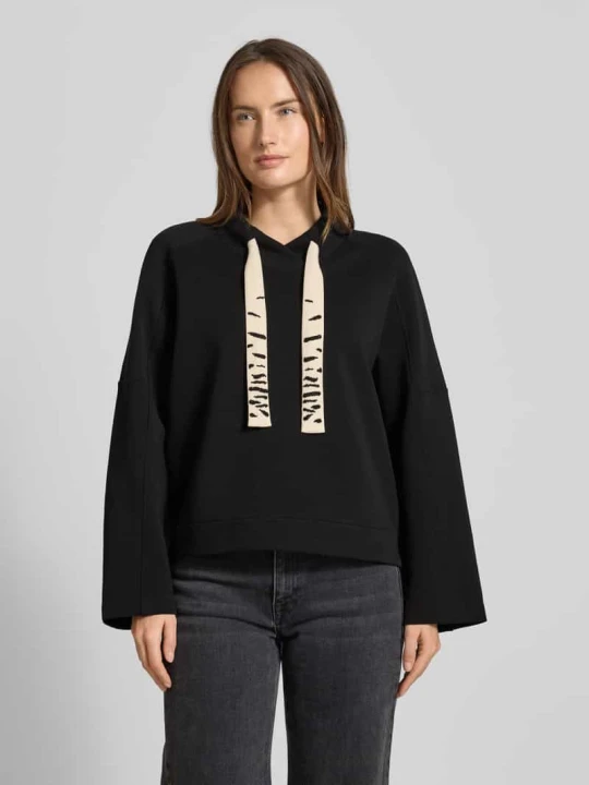 Zdjęcie produktu Bluza o kroju oversized z tunelem Marc Cain Czarny